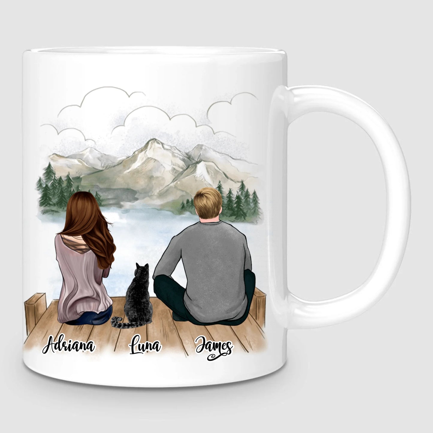 Couple & Cat | Personalized Mug