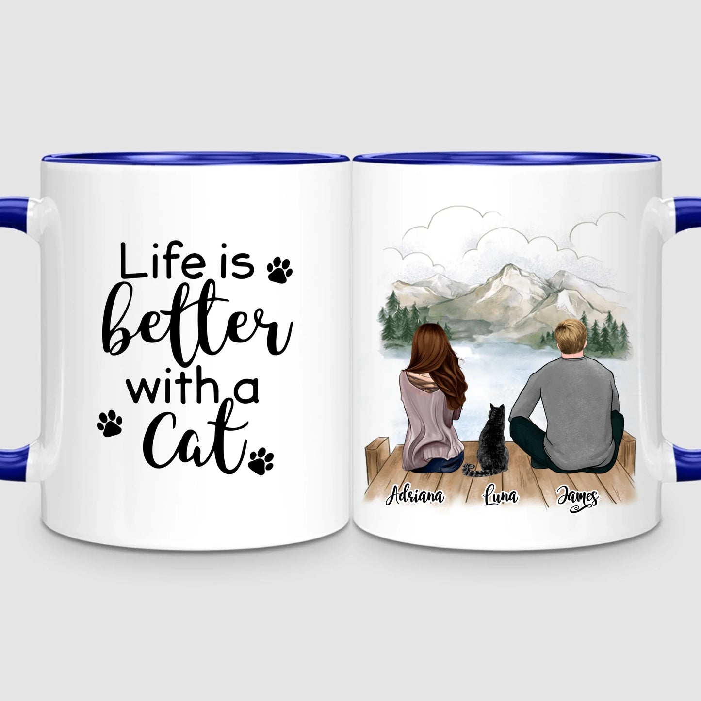 Couple & Cat | Personalized Mug