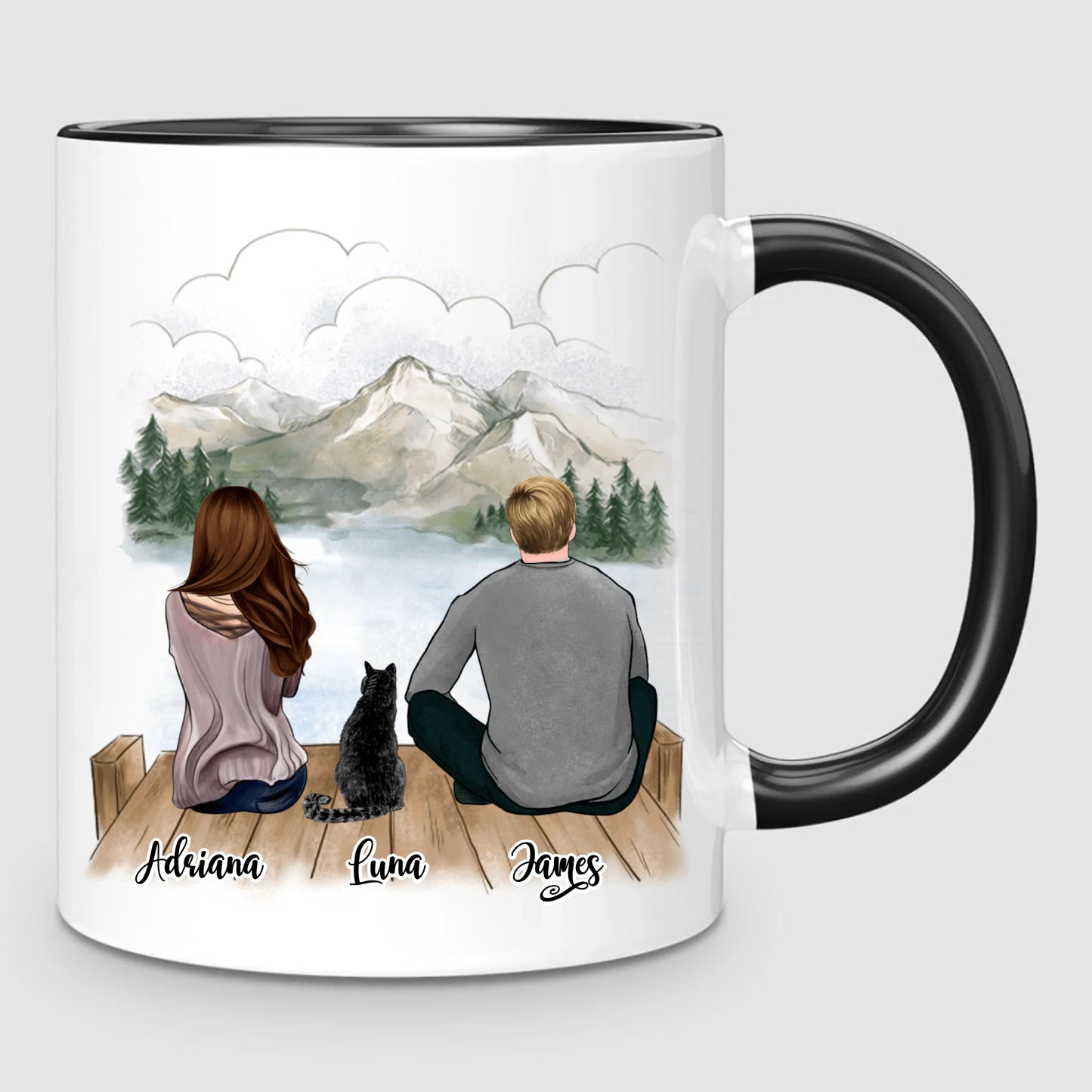 Couple & Cat | Personalized Mug