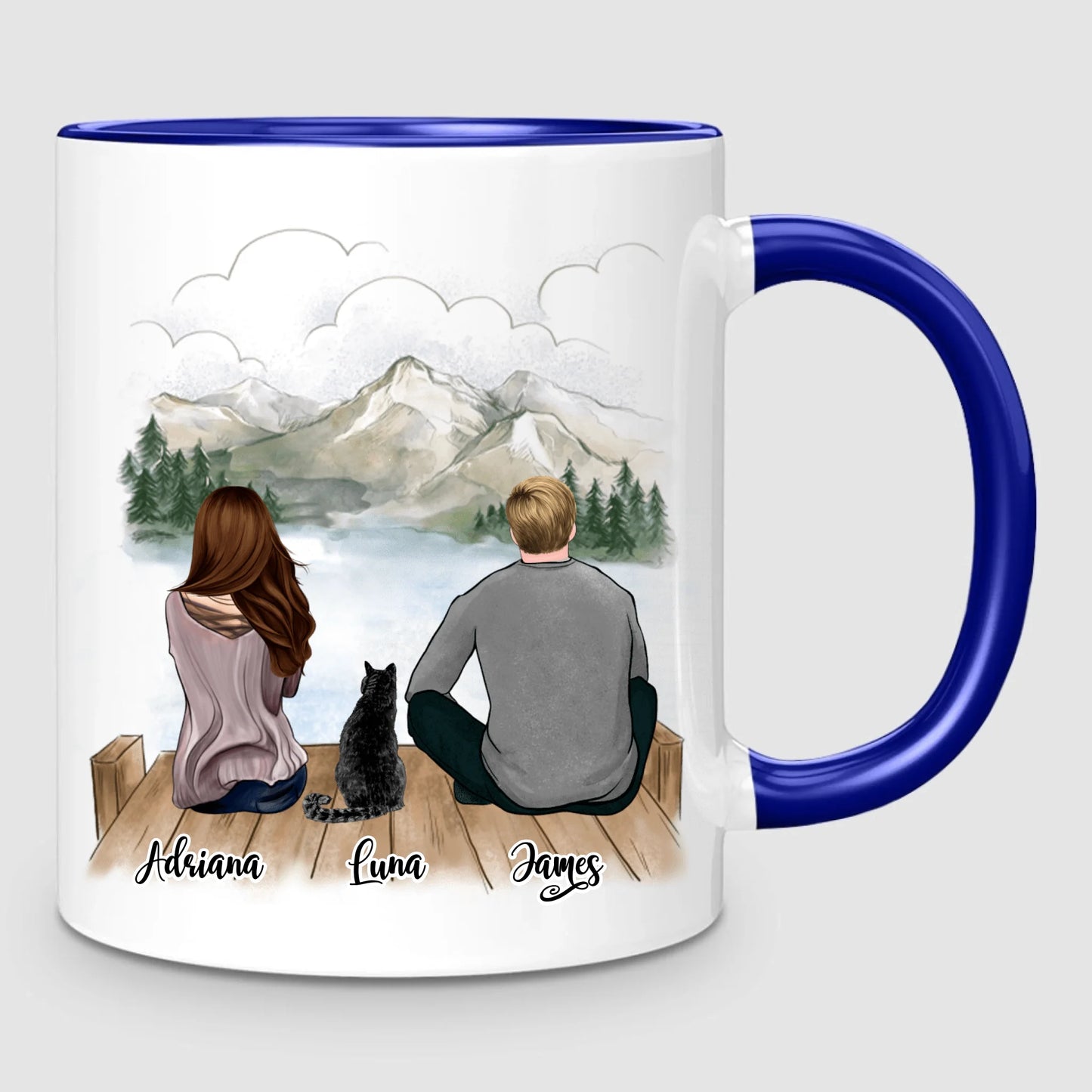 Couple & Cat | Personalized Mug
