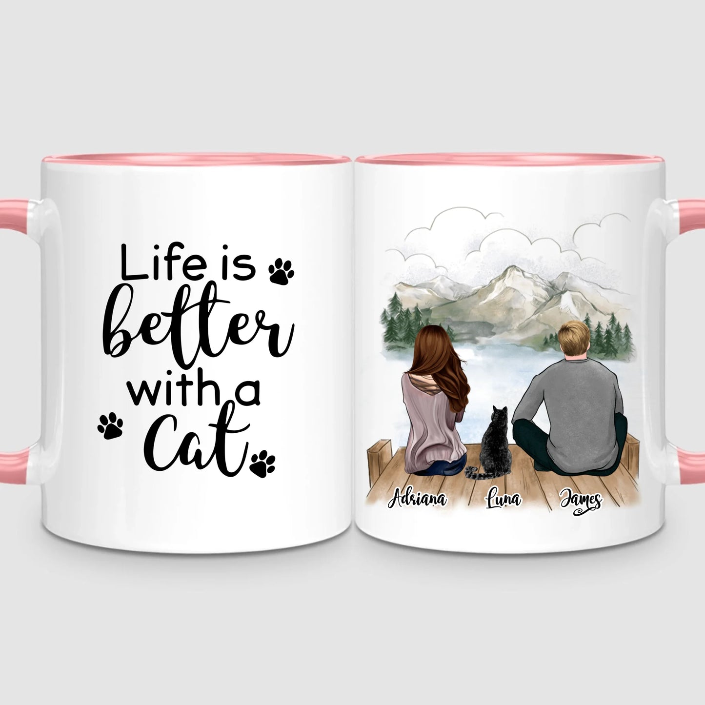 Couple & Cat | Personalized Mug