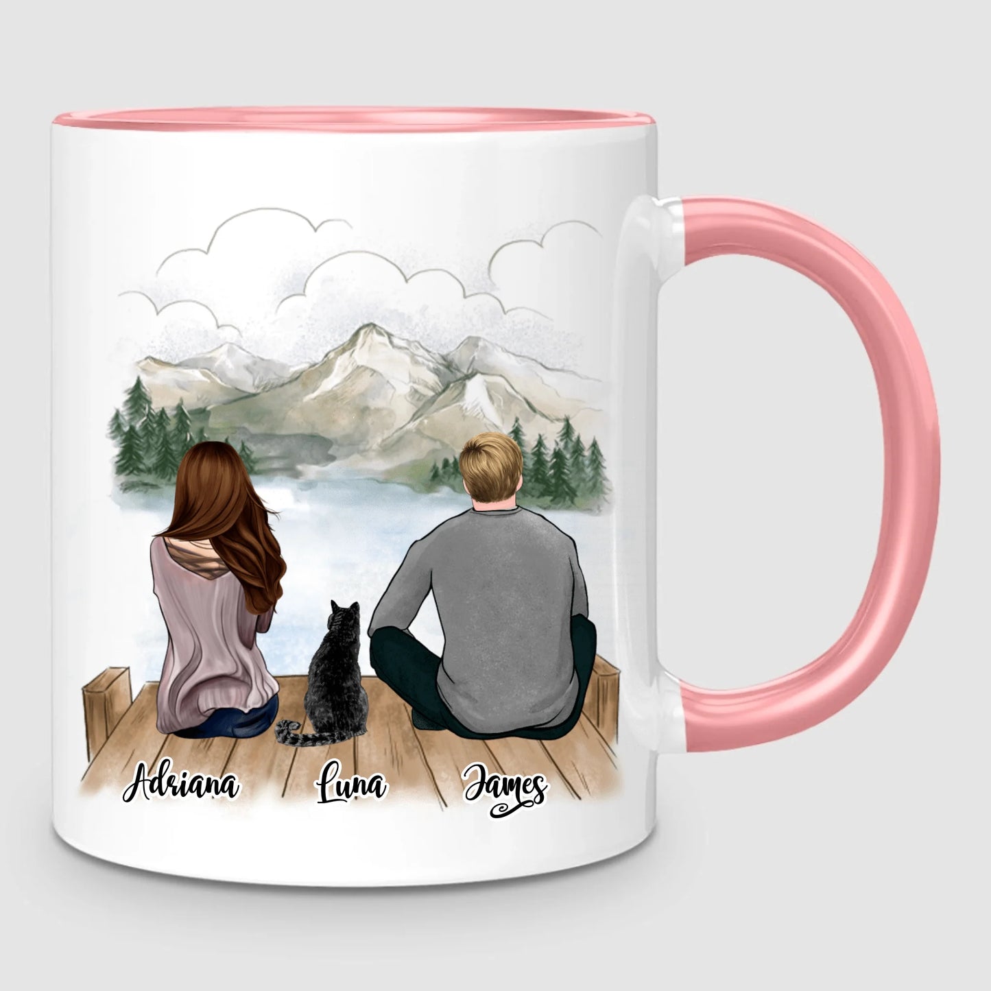 Couple & Cat | Personalized Mug
