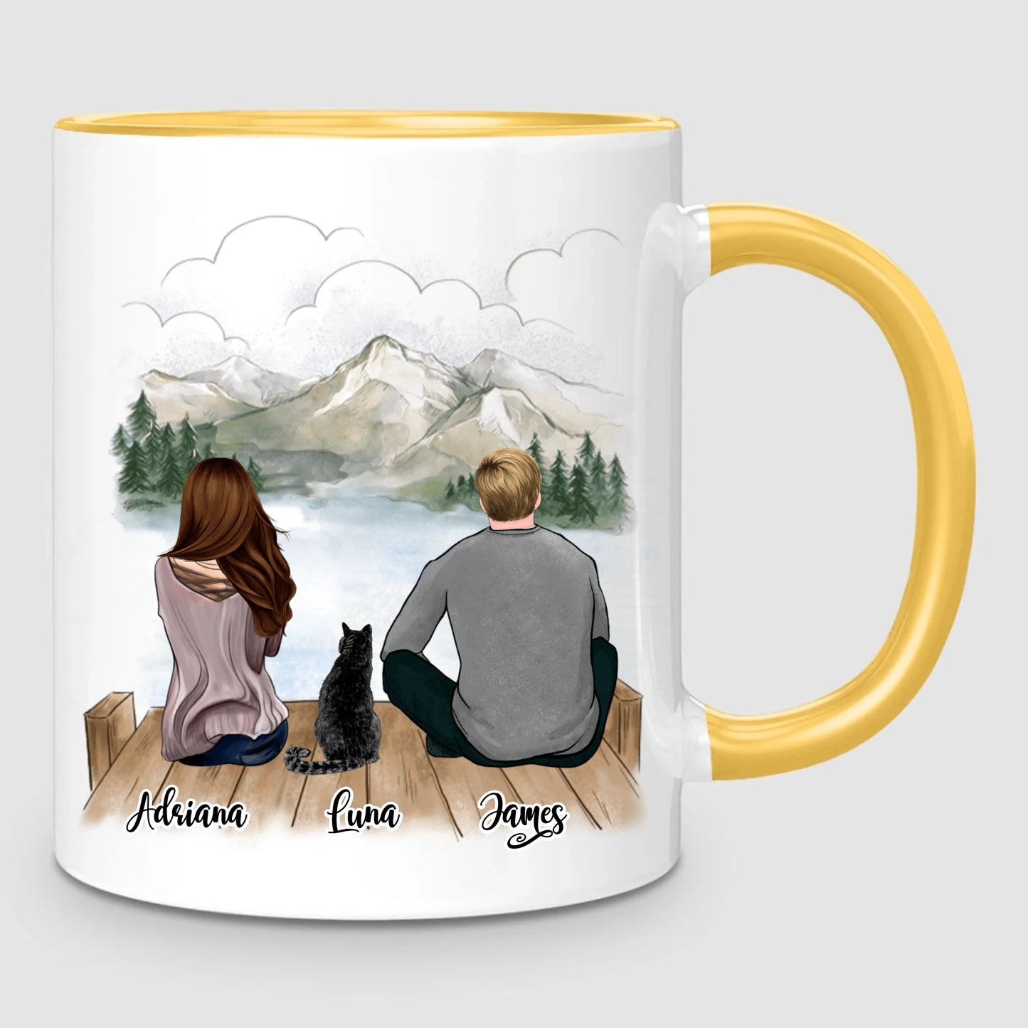 Couple & Cat | Personalized Mug