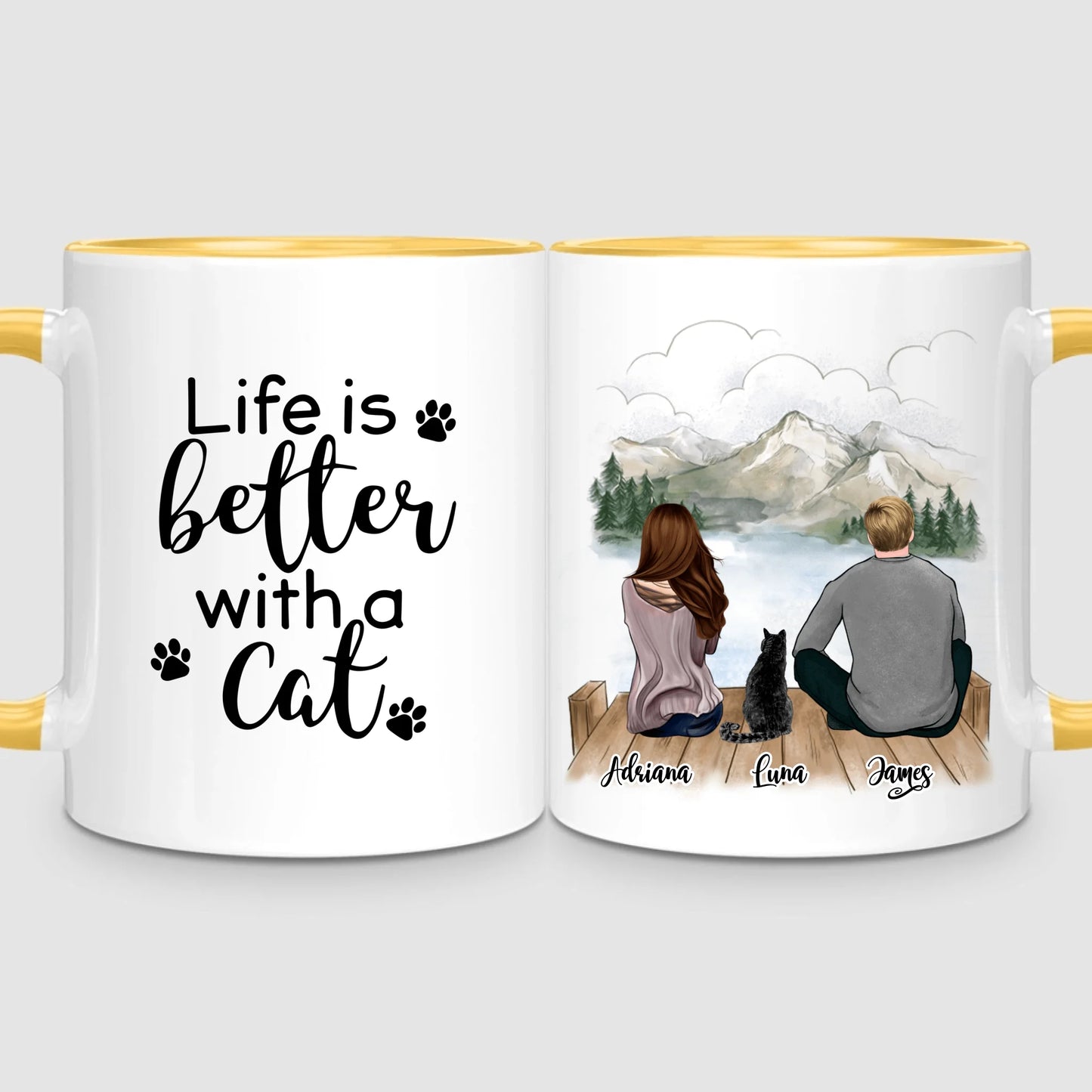 Couple & Cat | Personalized Mug