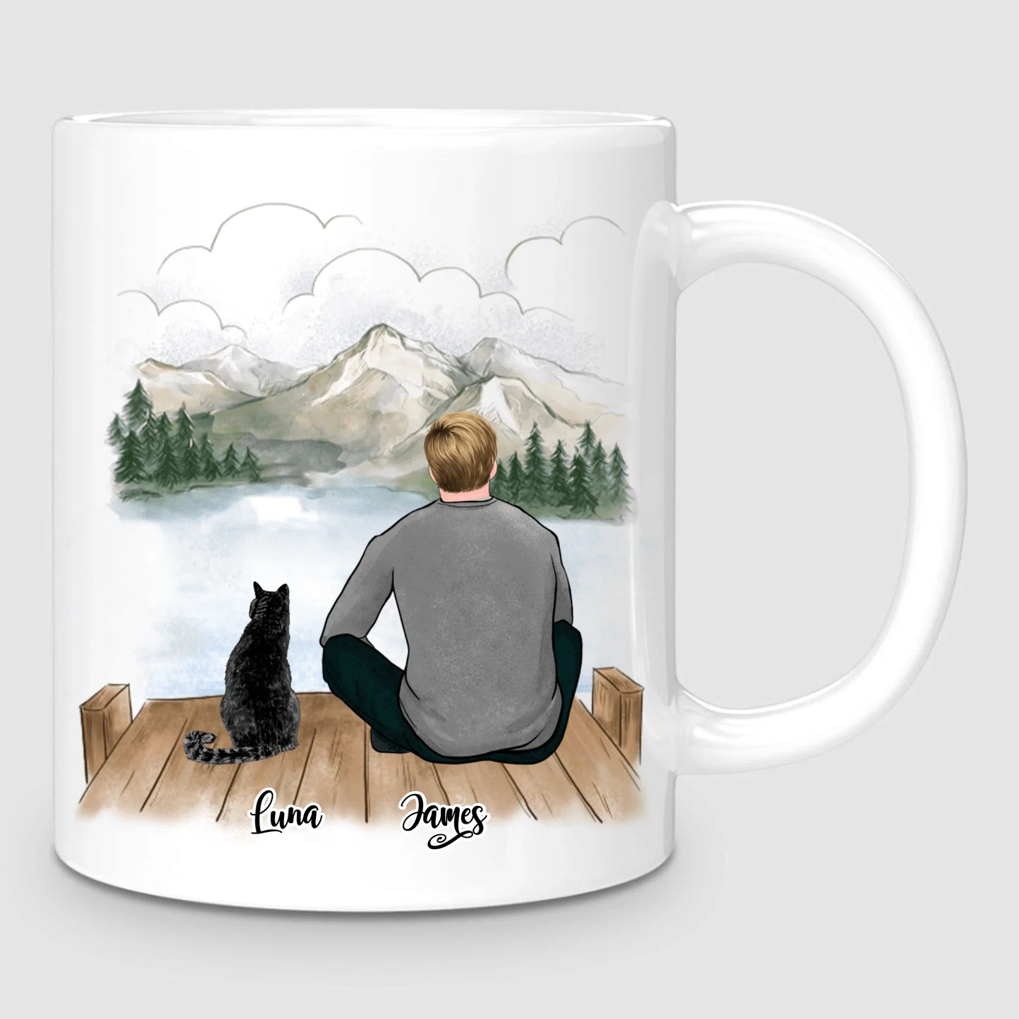 Man & Cats | Personalized Mug
