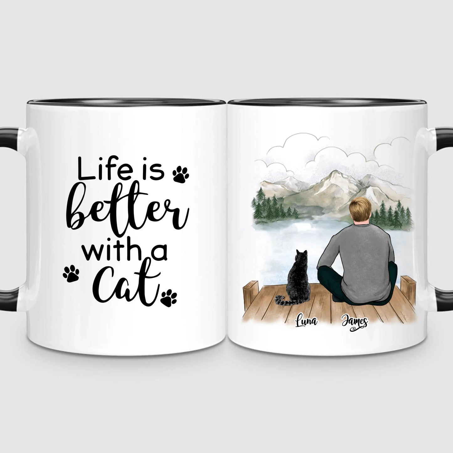 Man & Cats | Personalized Mug