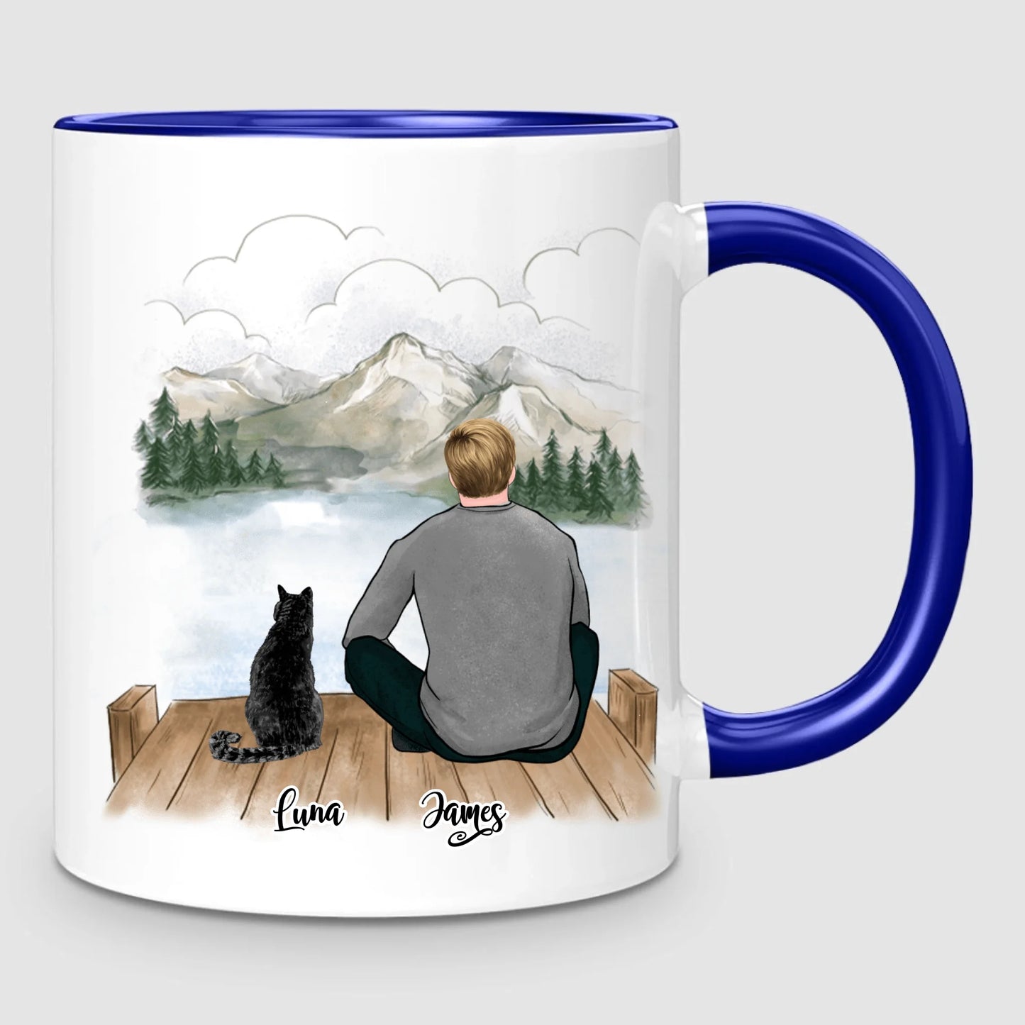 Man & Cats | Personalized Mug