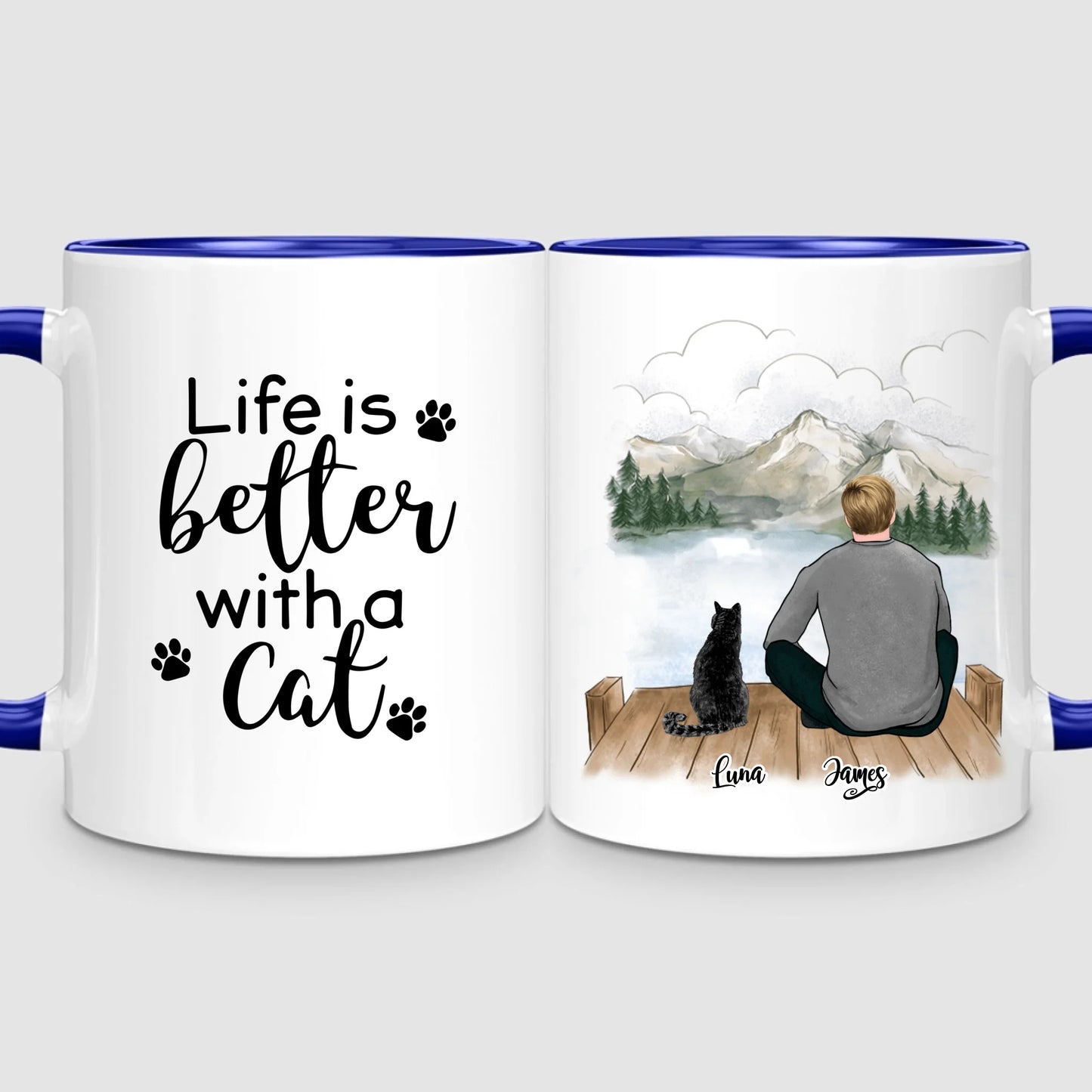Man & Cats | Personalized Mug