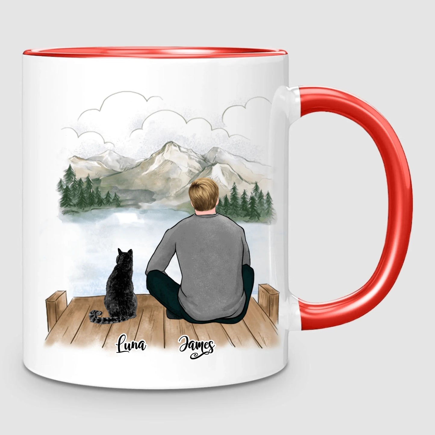 Man & Cats | Personalized Mug