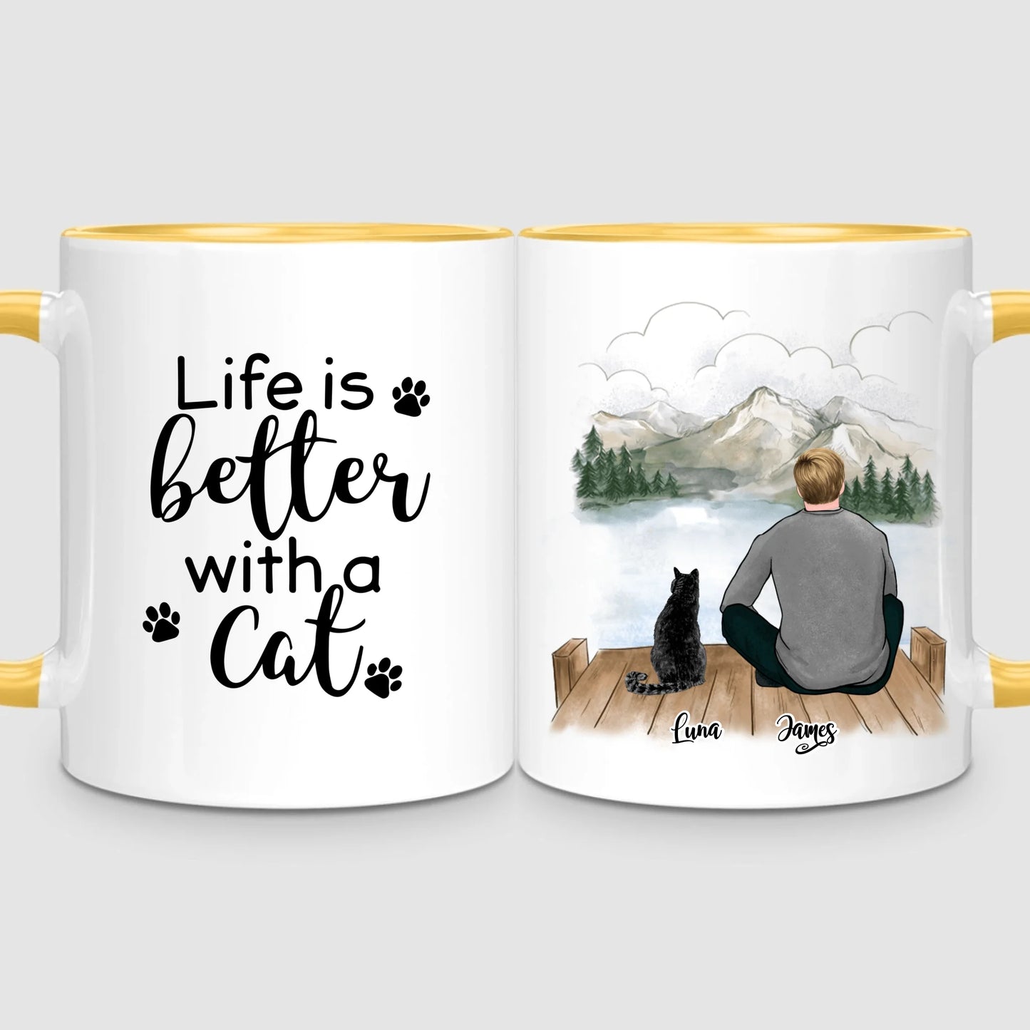 Man & Cats | Personalized Mug