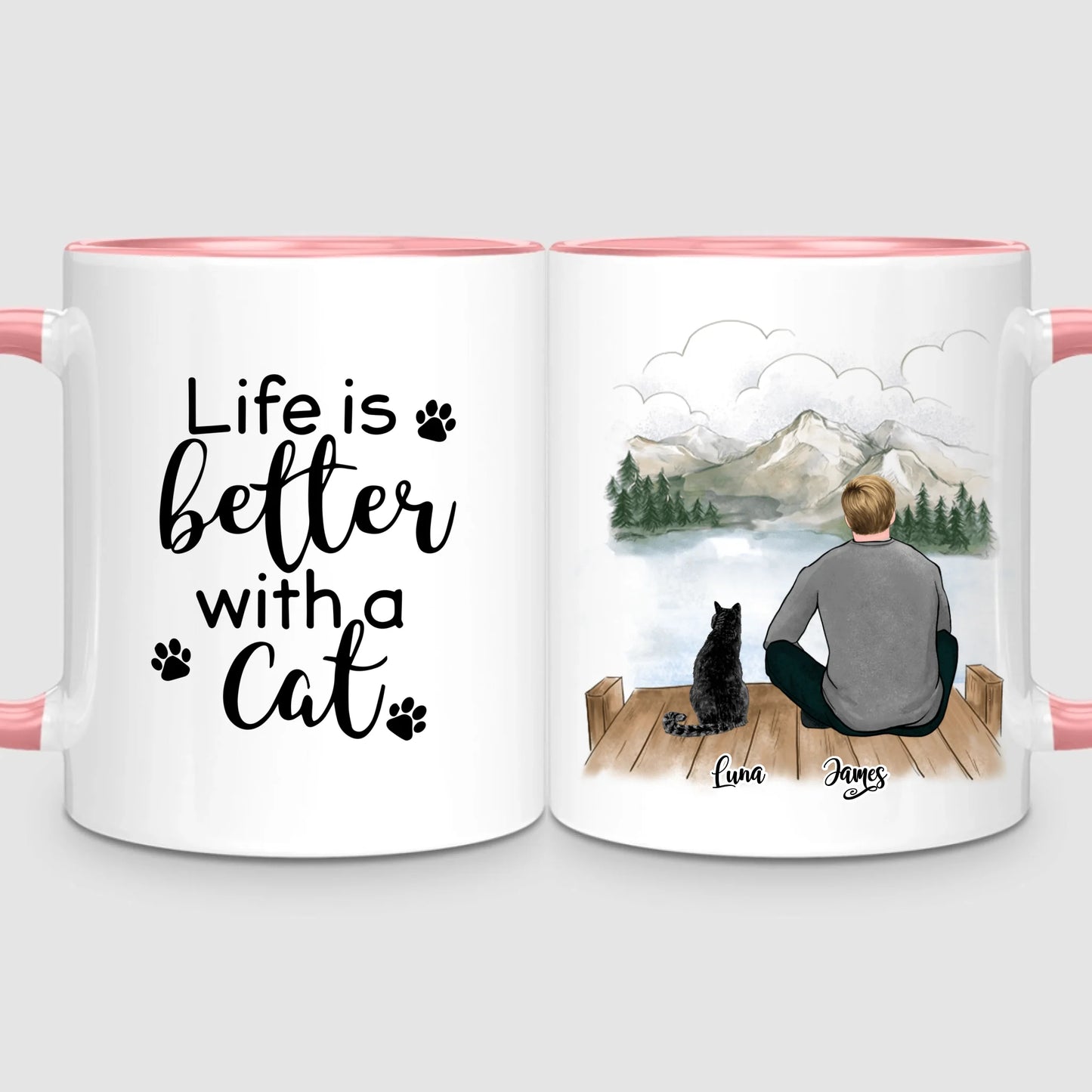 Man & Cats | Personalized Mug