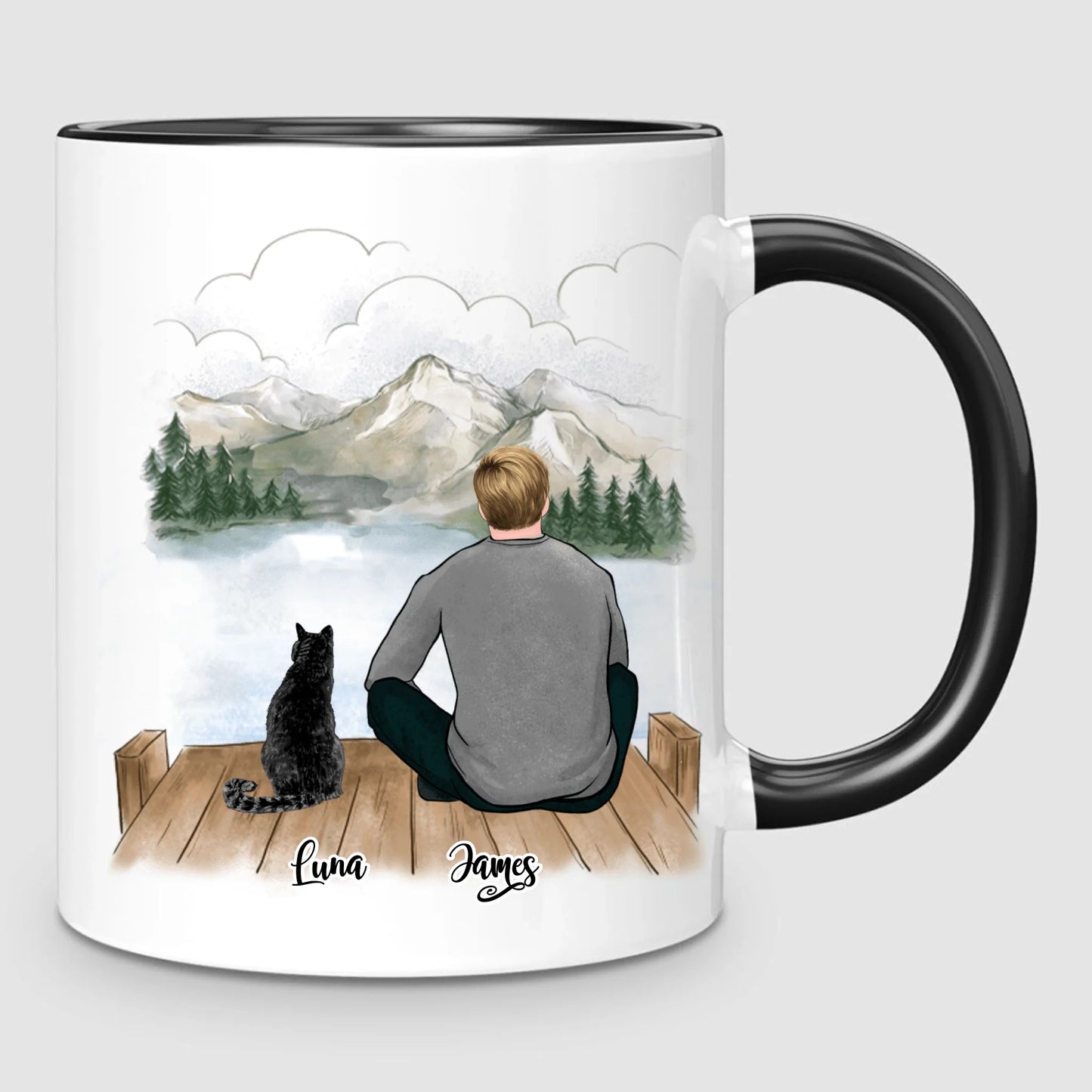 Man & Cats | Personalized Mug