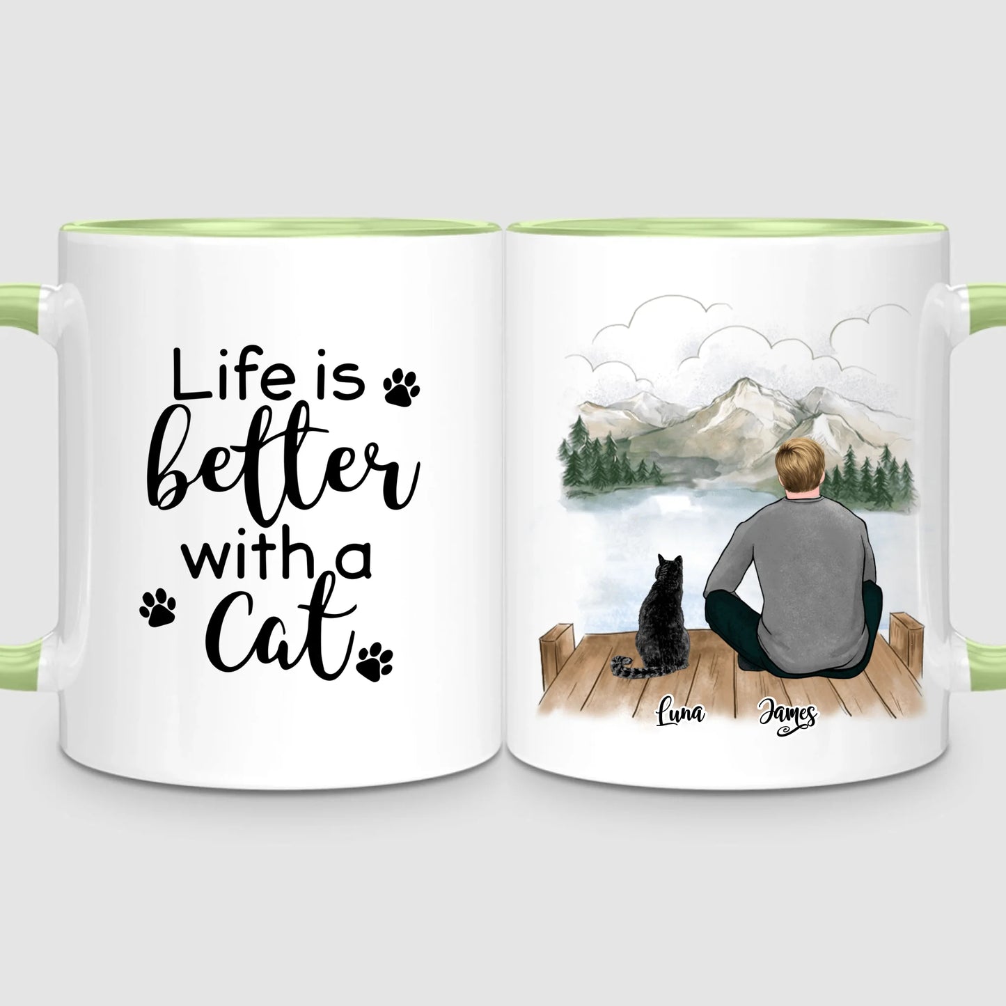 Man & Cats | Personalized Mug
