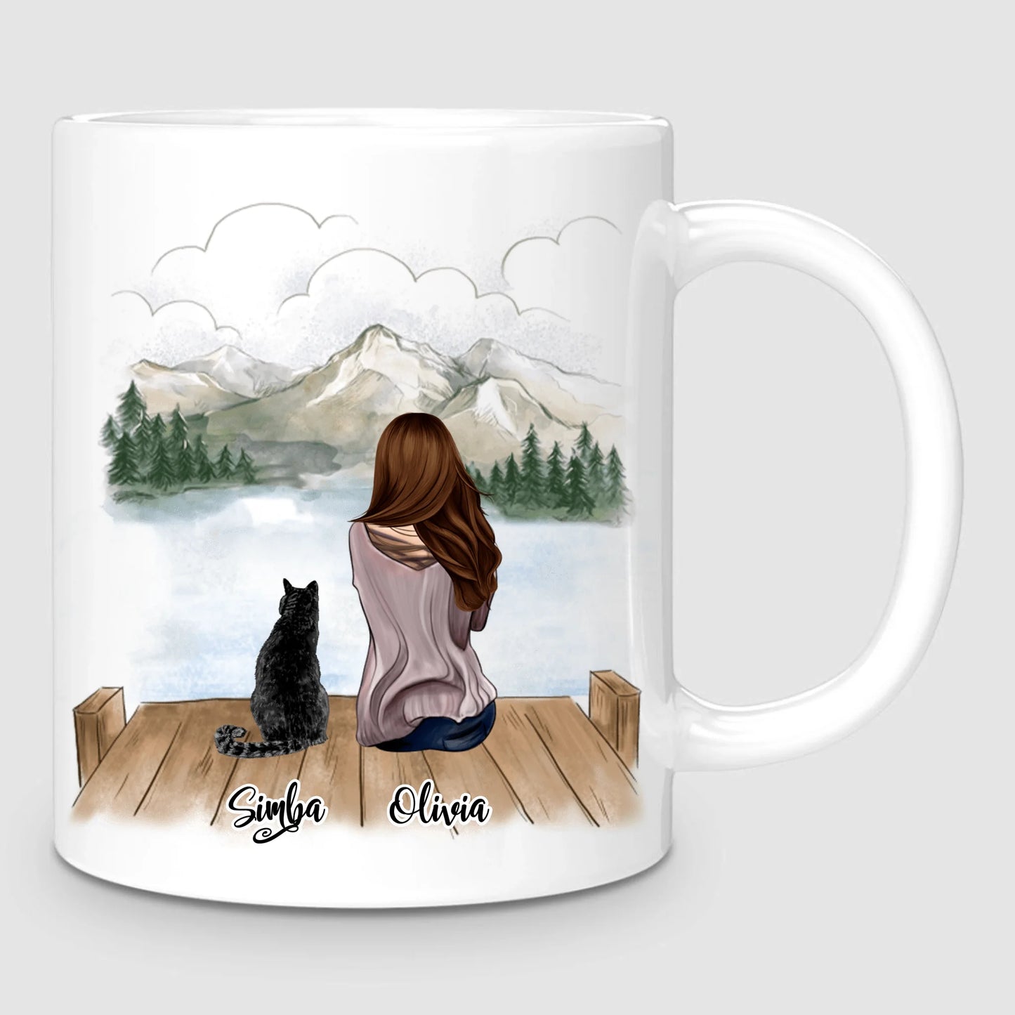 Girl & Cats | Personalized Mug