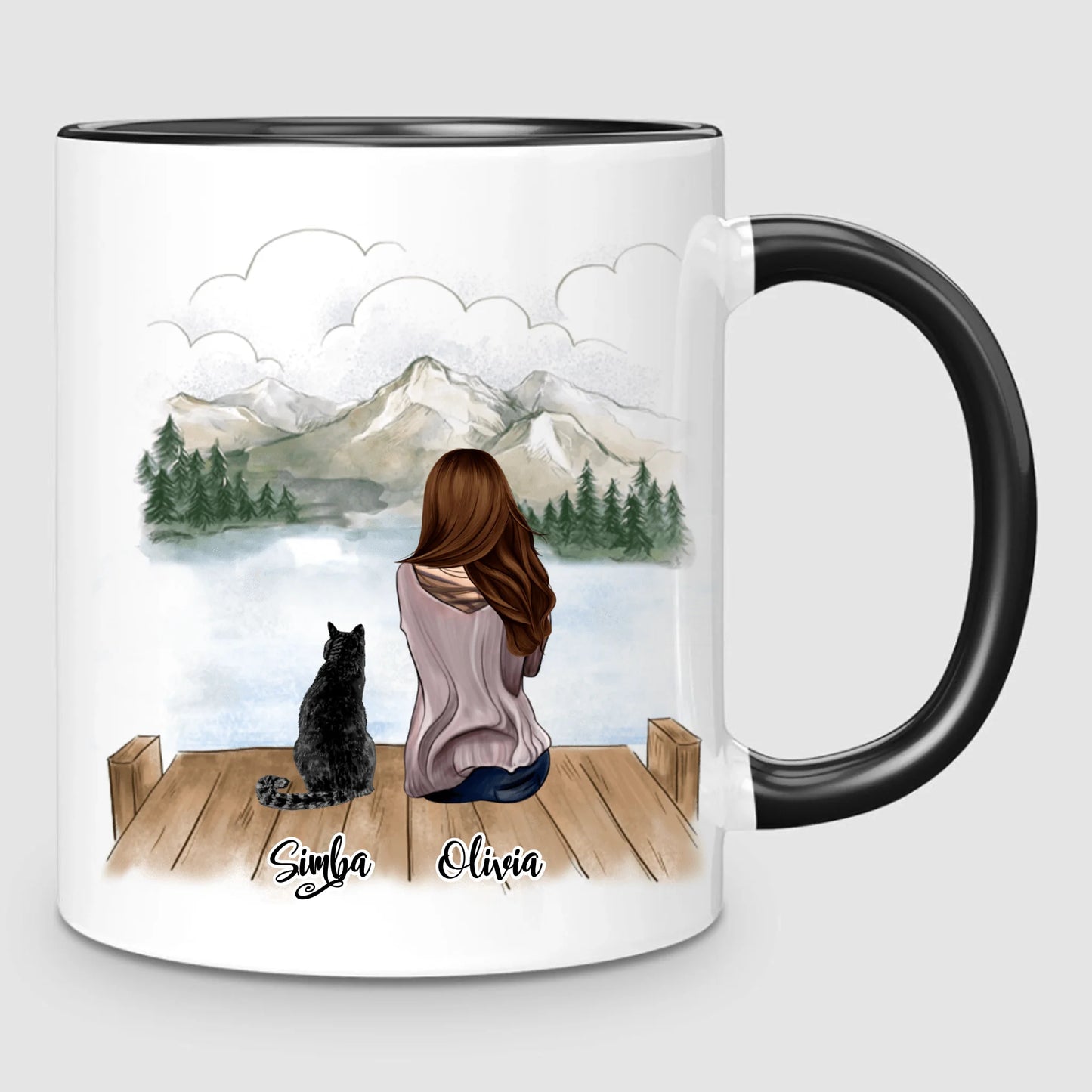 Girl & Cats | Personalized Mug