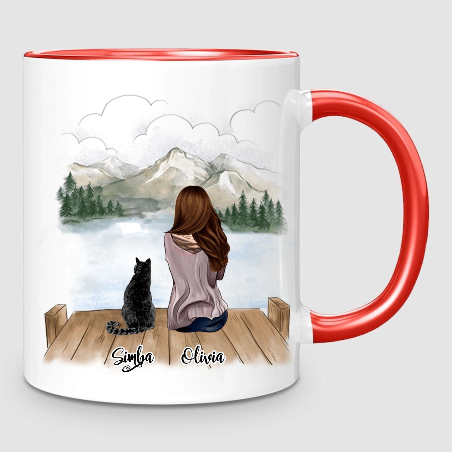 Girl & Cats | Personalized Mug