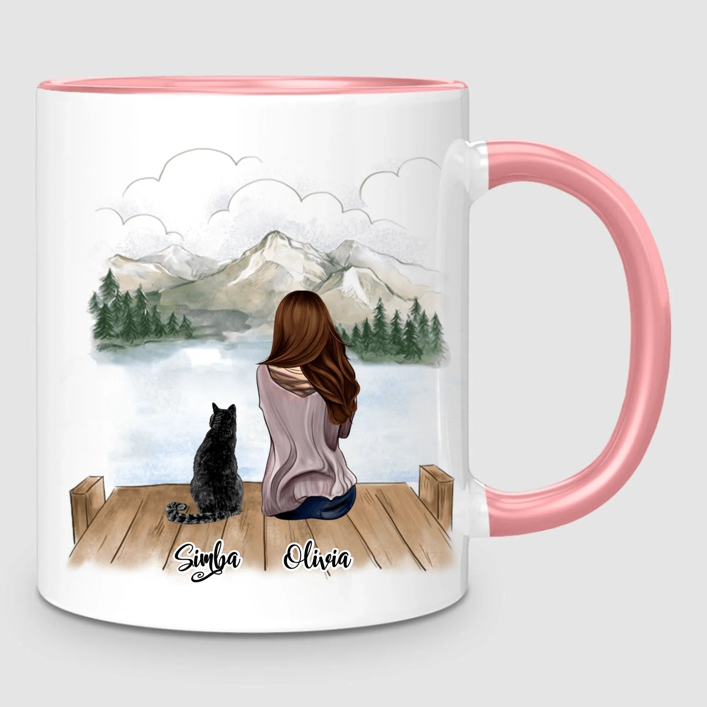 Girl & Cats | Personalized Mug