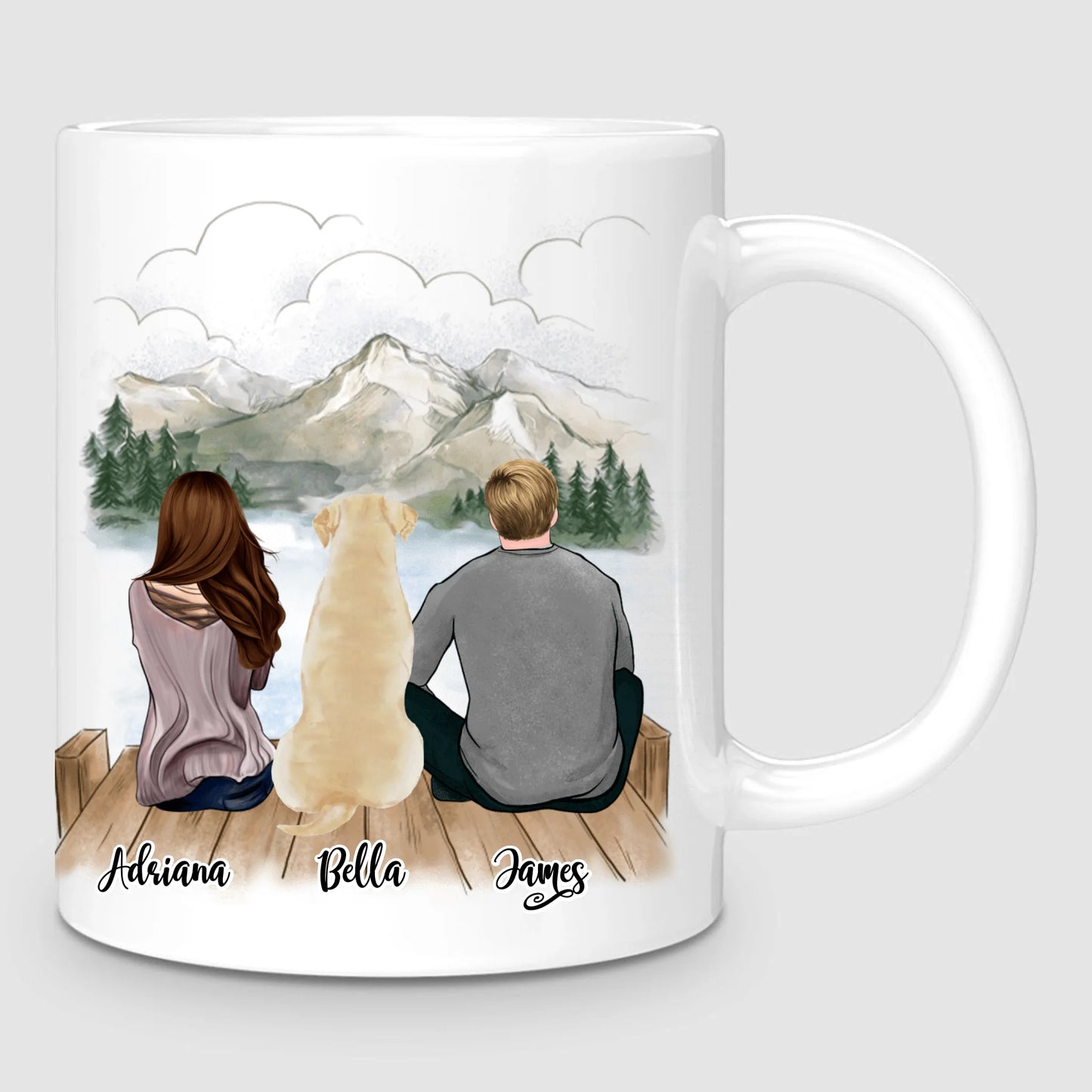 Couple & Dog | Personalized Mug
