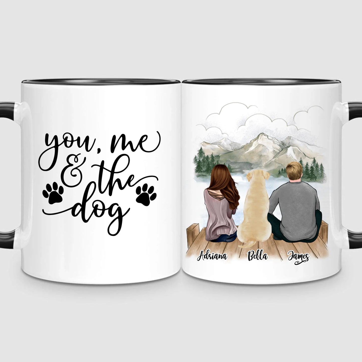 Couple & Dog | Personalized Mug