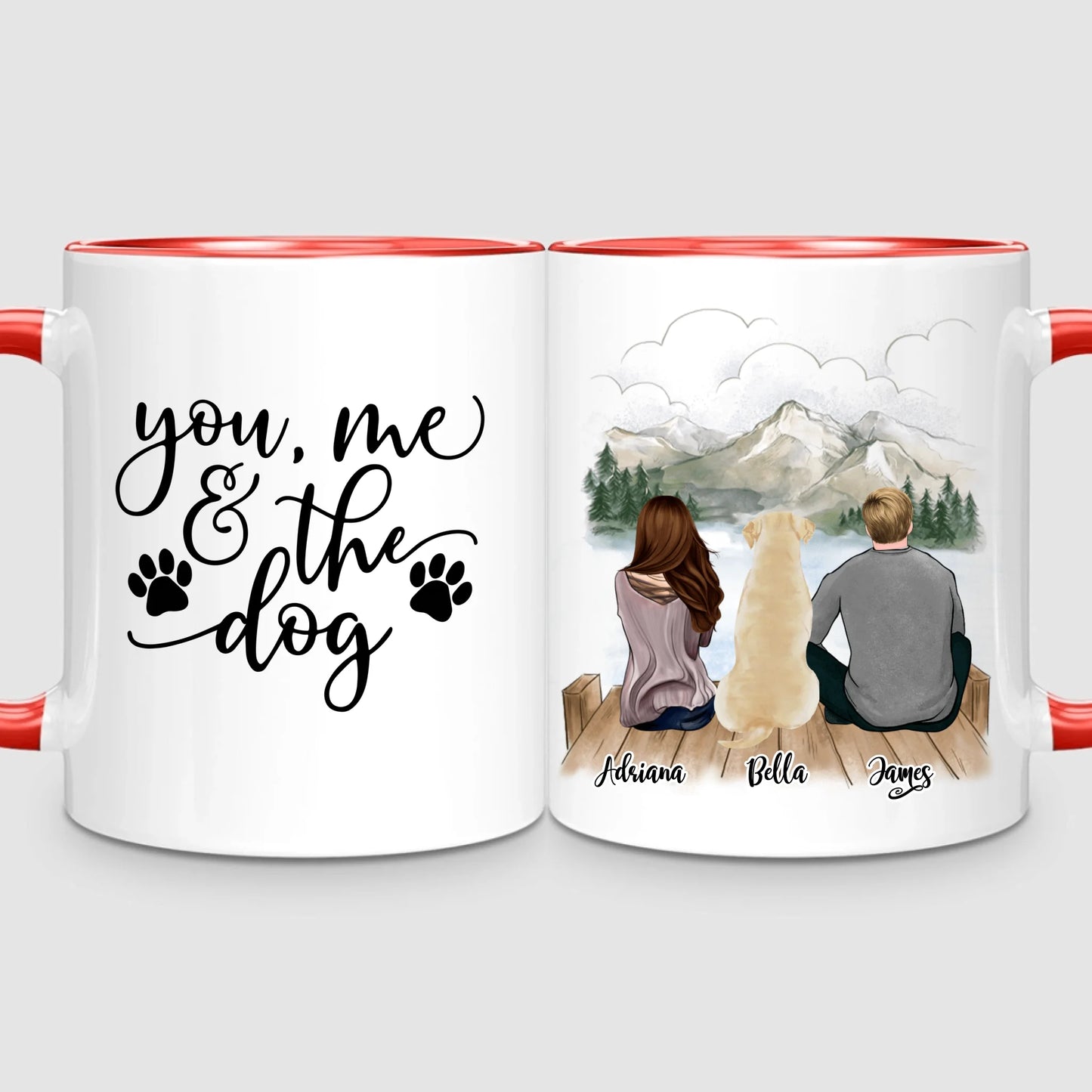 Couple & Dog | Personalized Mug