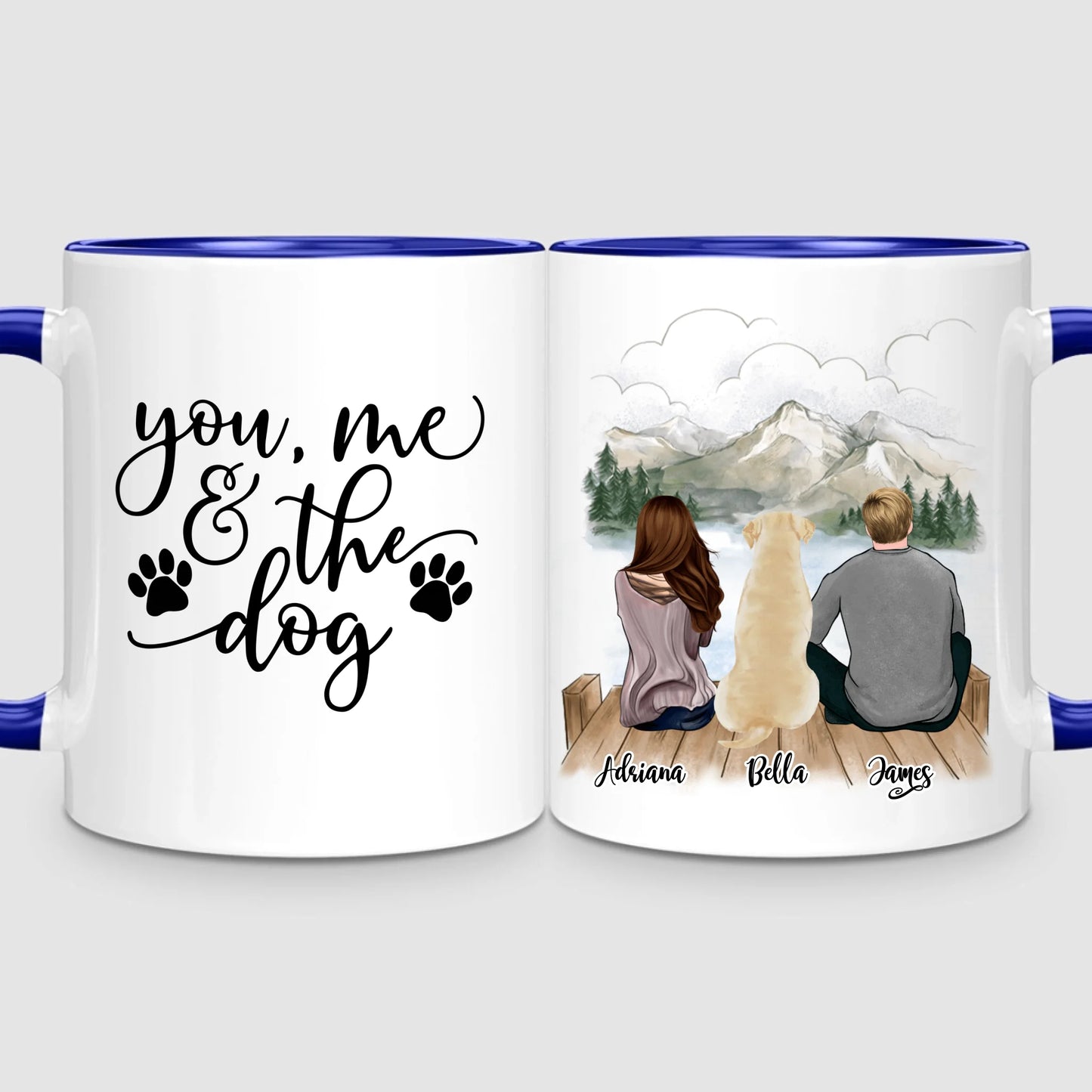 Couple & Dog | Personalized Mug
