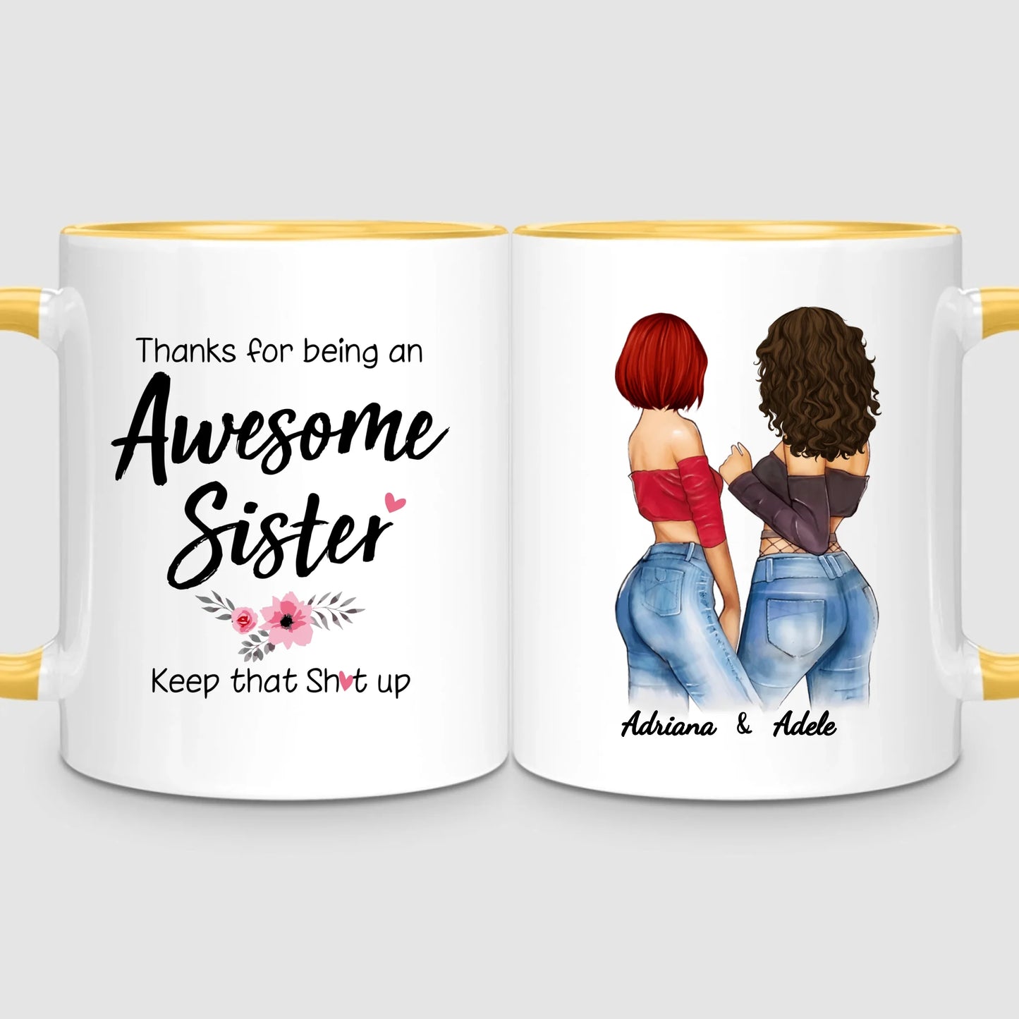 2 Awesome Sisters | Personalized Mug