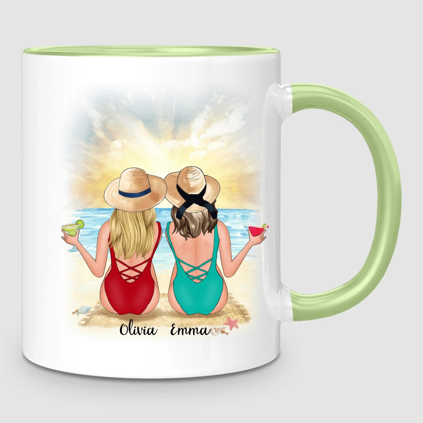 2 Besties at the Beach | Personalized Mug