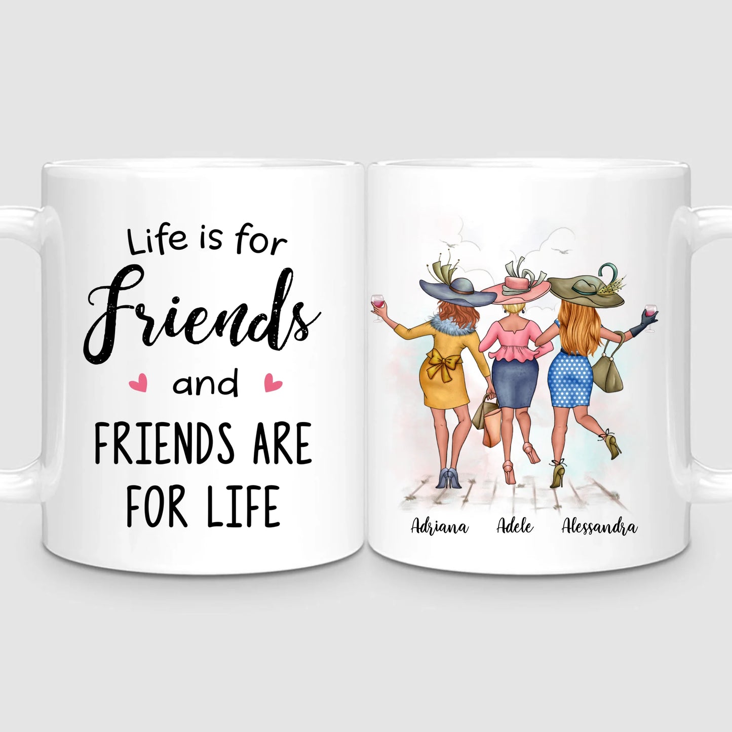 3 Chic Besties | Personalized Mug