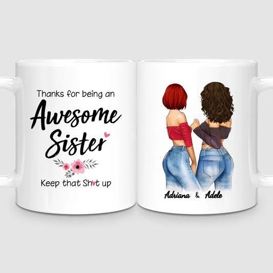 2 Awesome Sisters | Personalised Mug