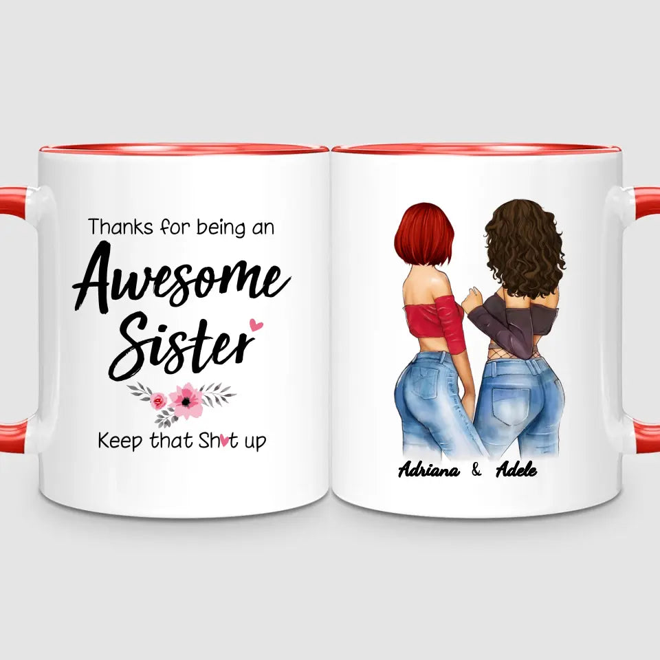 2 Awesome Sisters | Personalised Mug