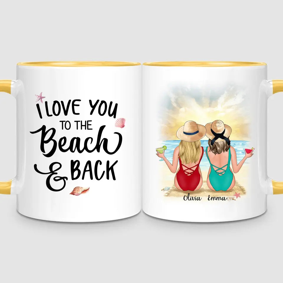 2 Besties at the Beach | Personalised Mug