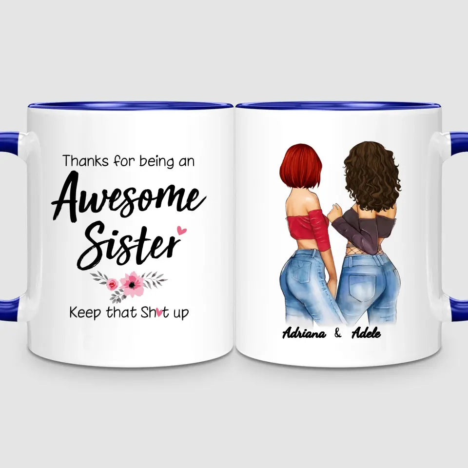 2 Awesome Sisters | Personalised Mug