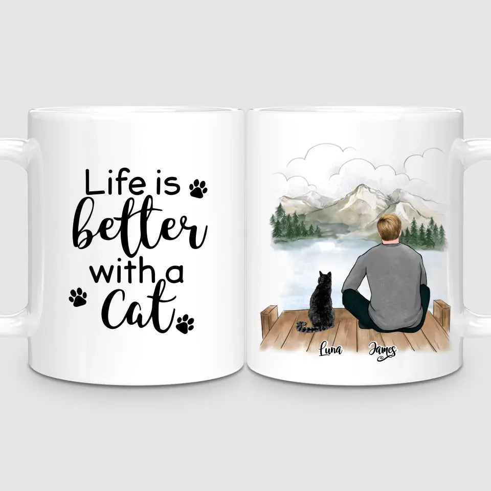 Man & Cats | Personalised Mug