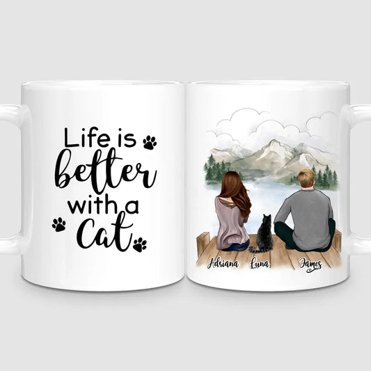 Couple & Cat | Personalised Mug