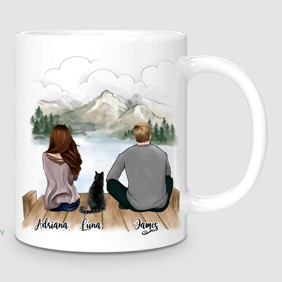 Couple & Cat | Personalised Mug