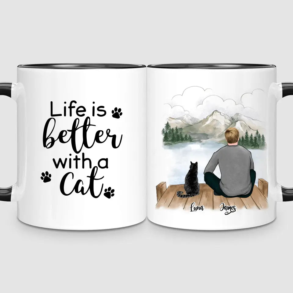 Man & Cats | Personalised Mug