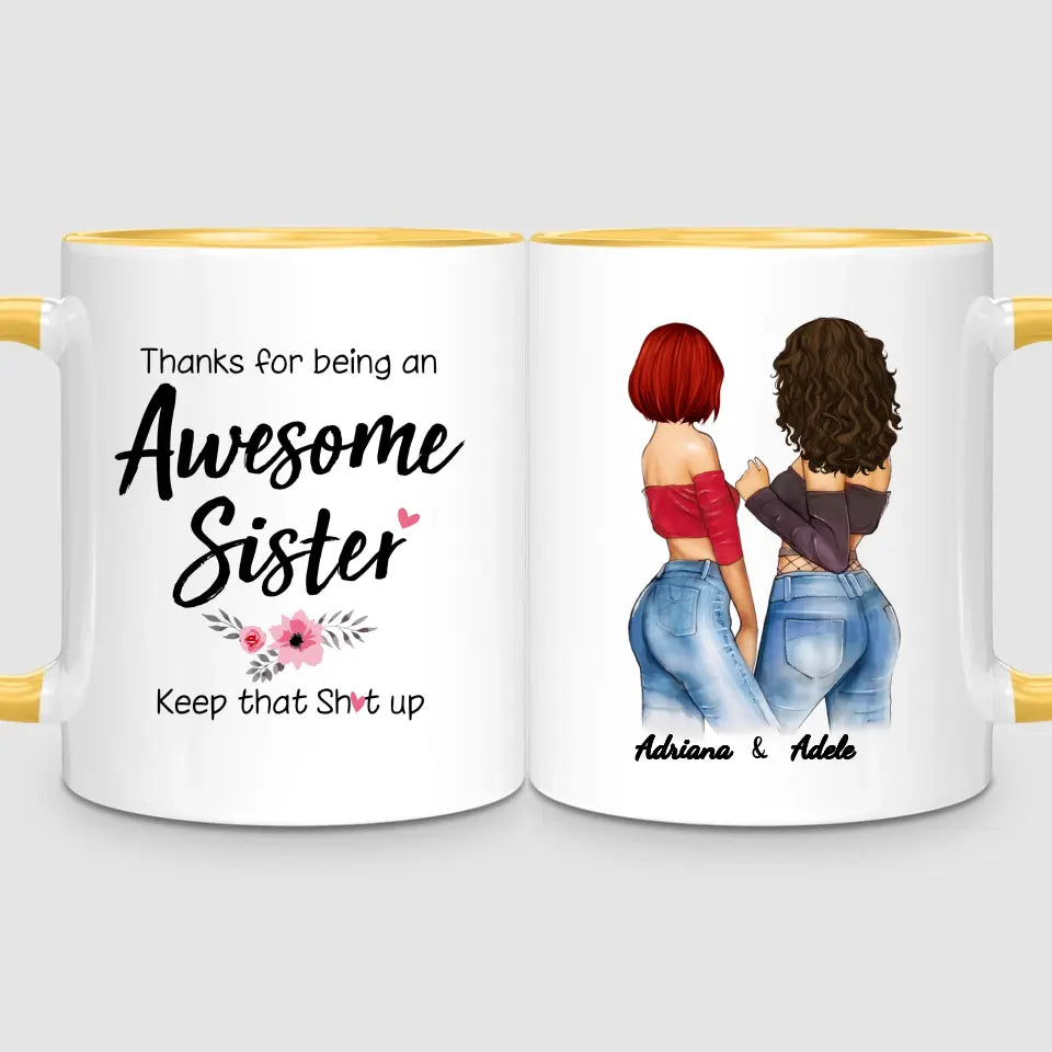 2 Awesome Sisters | Personalised Mug