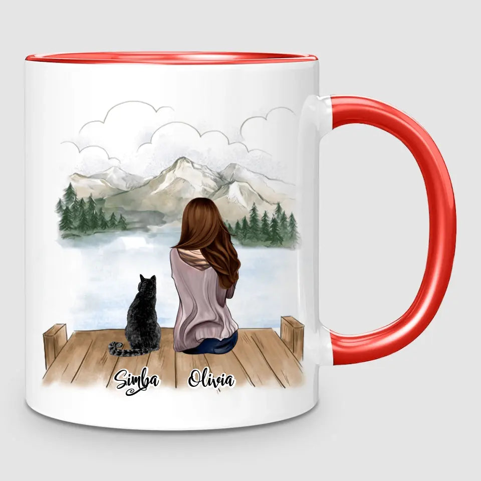 Girl & Cats | Personalised Mug