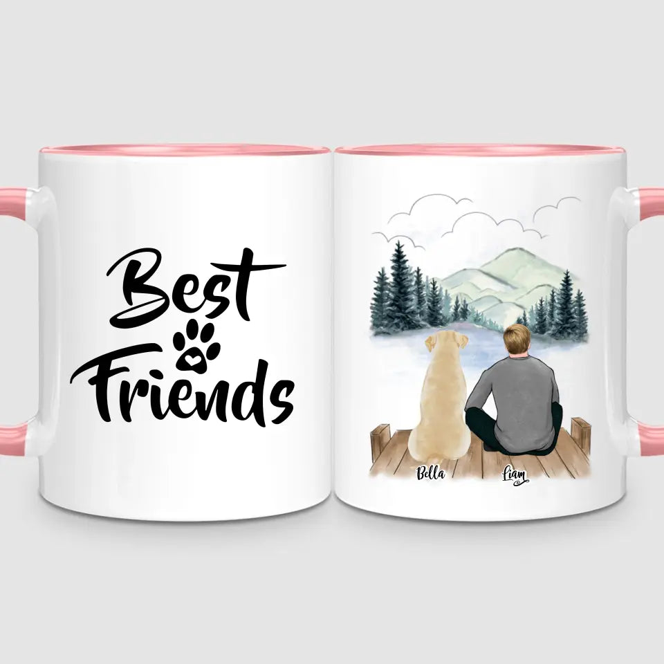 Man & Up to 3 Dogs | Personalised Mug