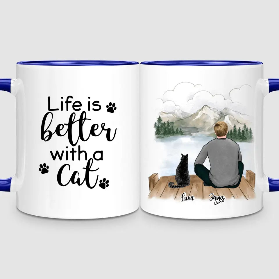 Man & Cats | Personalised Mug