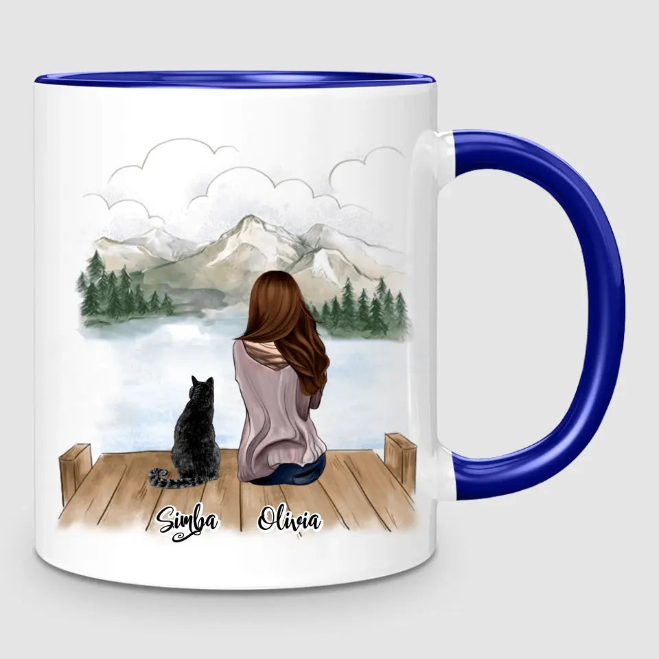 Girl & Cats | Personalised Mug