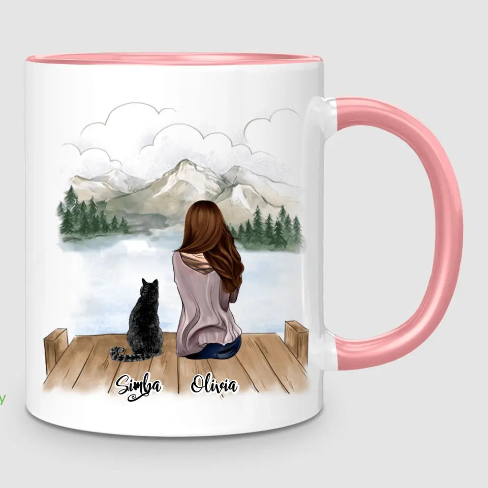 Girl & Cats | Personalised Mug