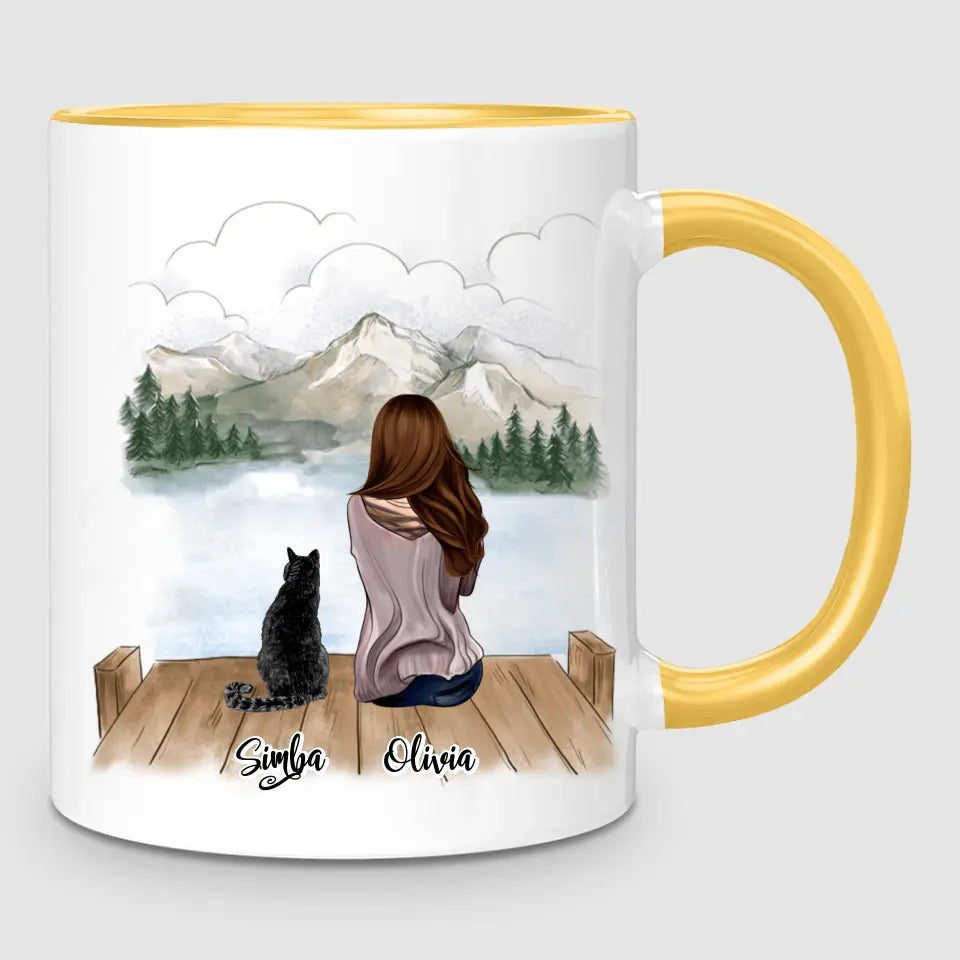 Girl & Cats | Personalised Mug