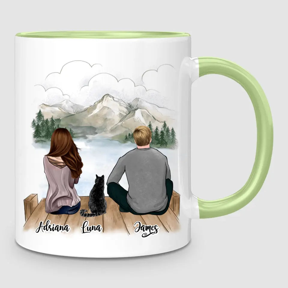 Couple & Cat | Personalised Mug