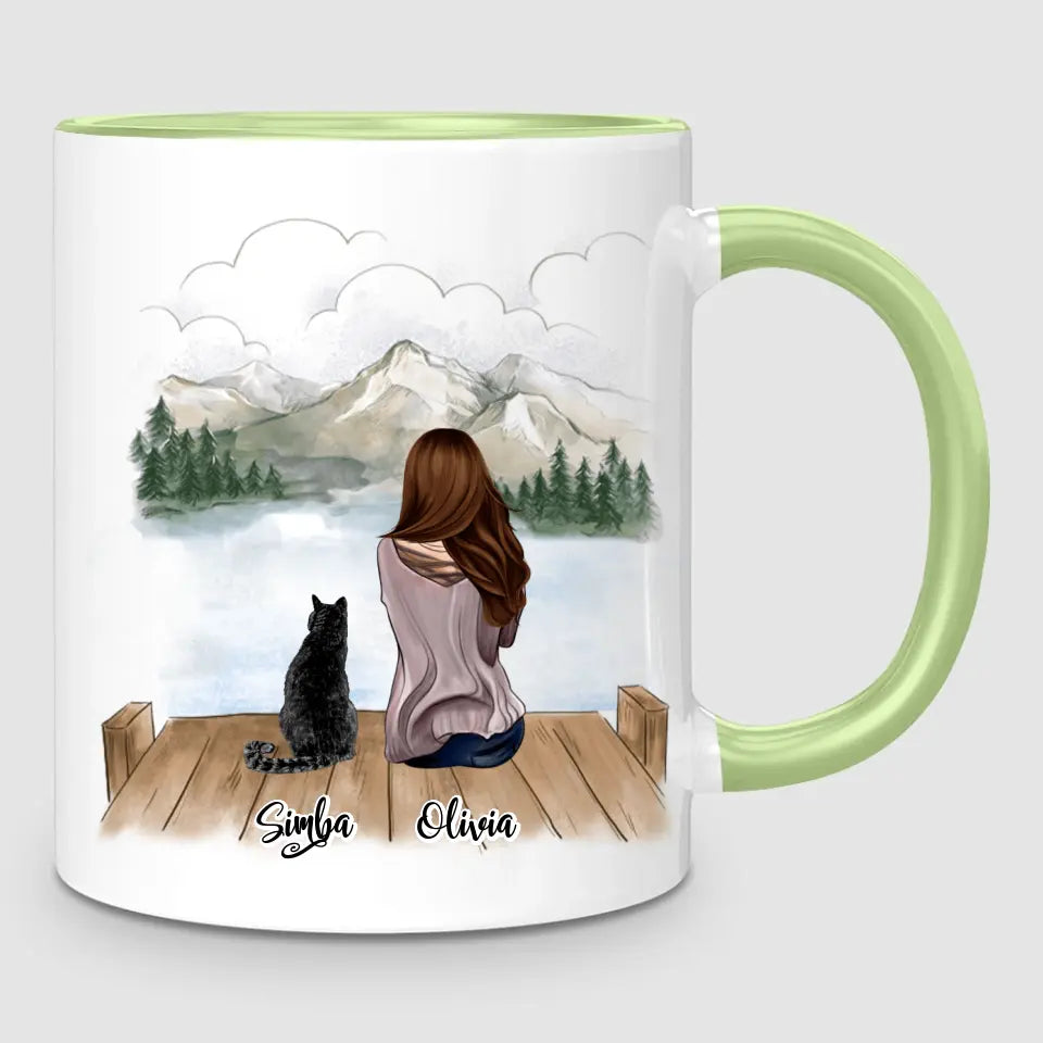 Girl & Cats | Personalised Mug