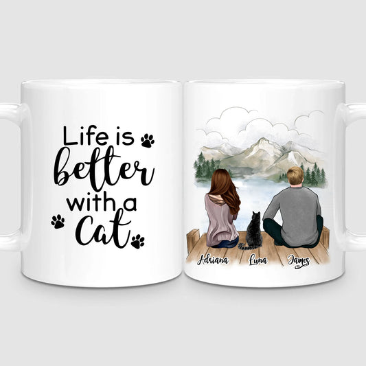 Couple & Cat | Personalized Mug
