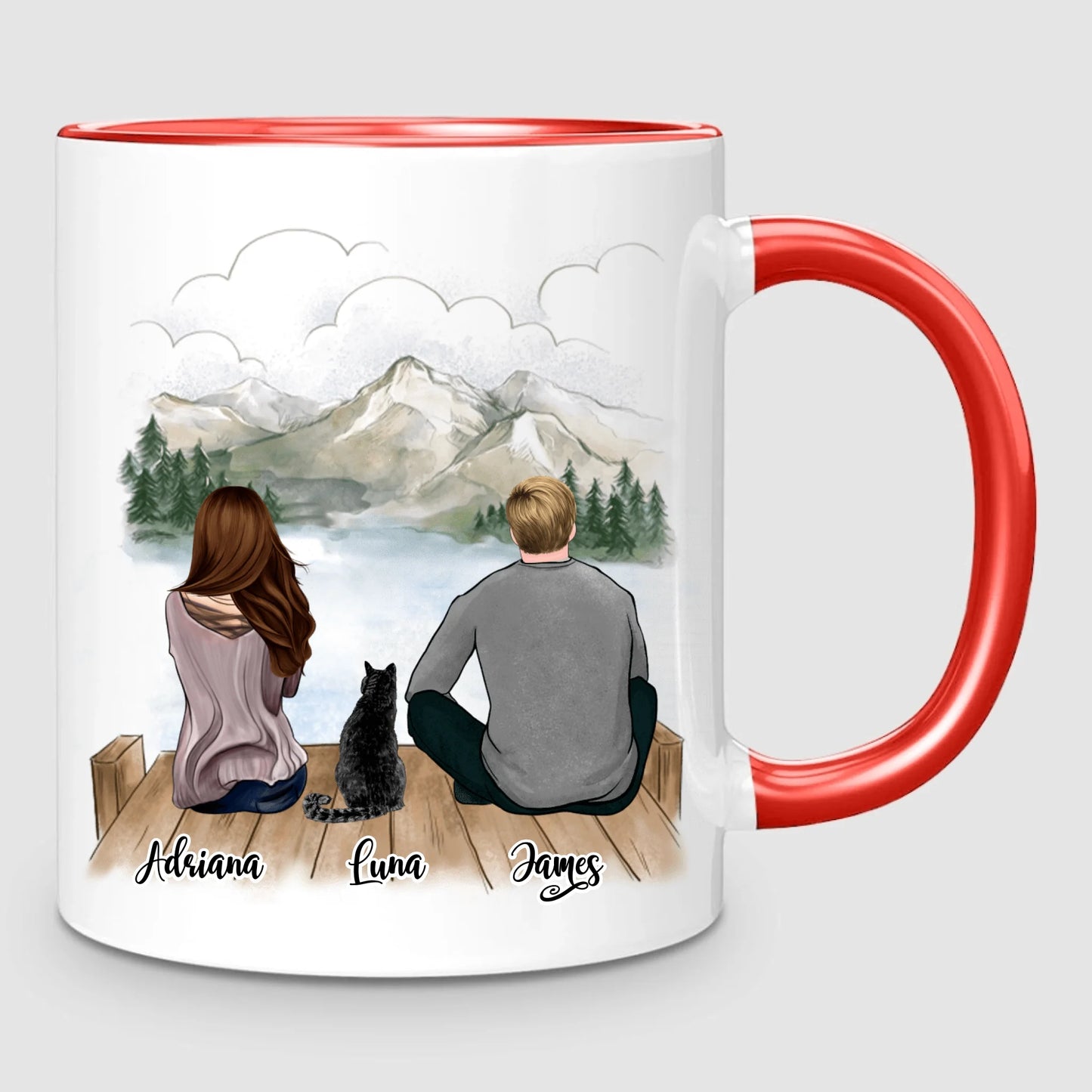 Couple & Cat | Personalized Mug