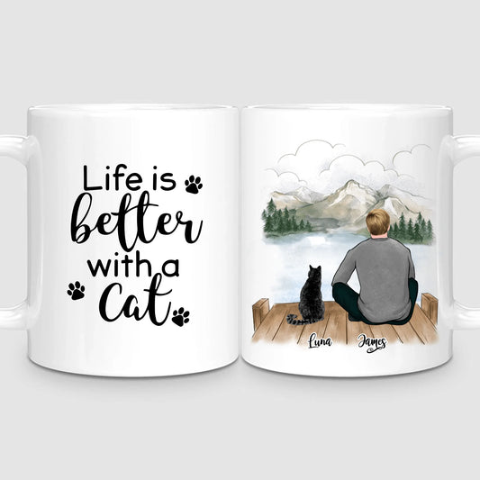 Man & Cats | Personalized Mug