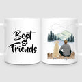 Man & Up to 3 Dogs | Personalized Mug
