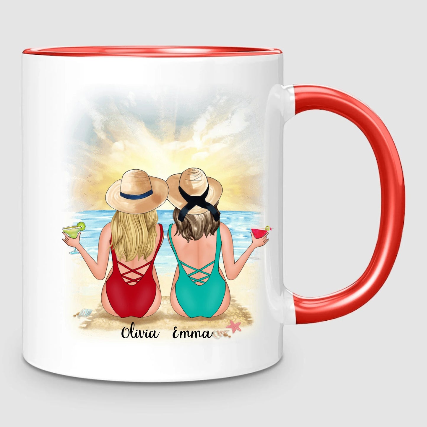 2 Besties at the Beach | Personalized Mug